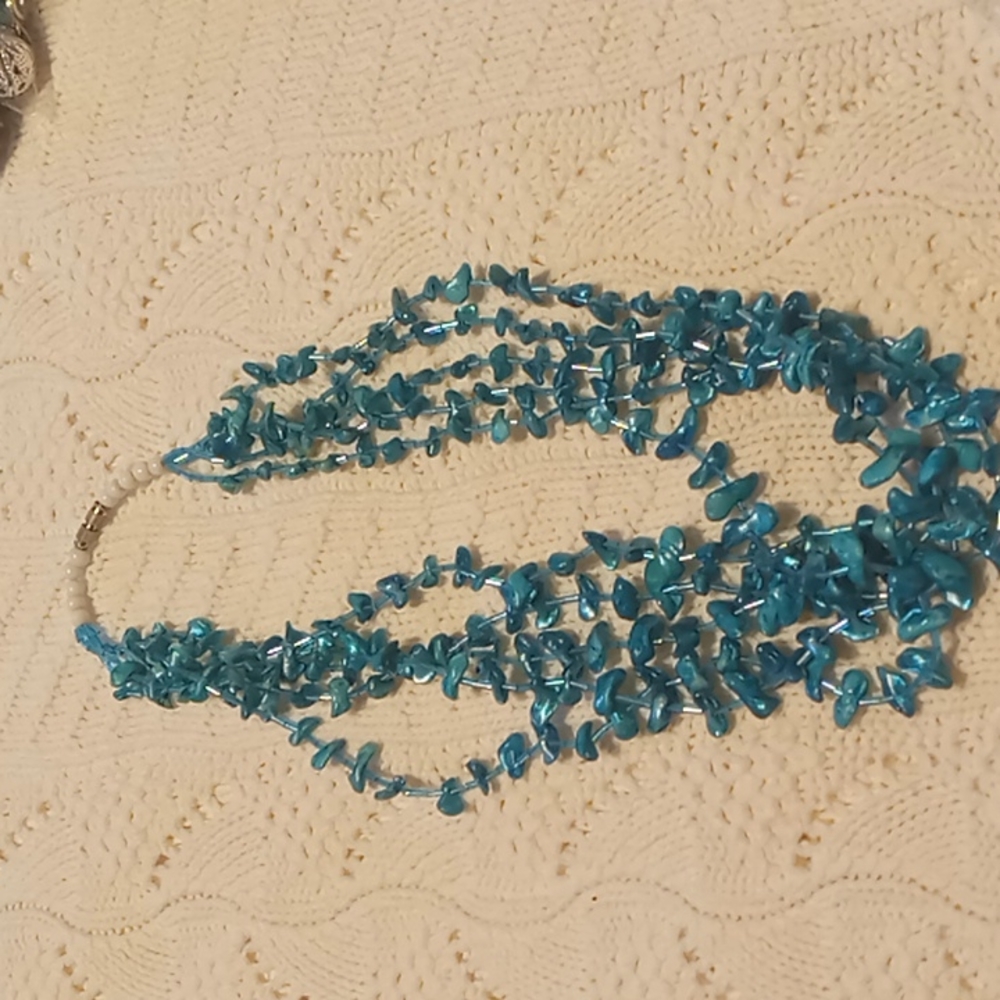 Stone 5 layer necklace